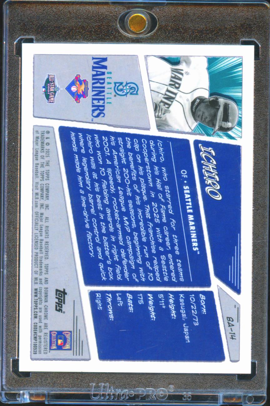 Ichiro 2025 Bowman Chrome Anime SSP CASE HIT Seattle Mariners