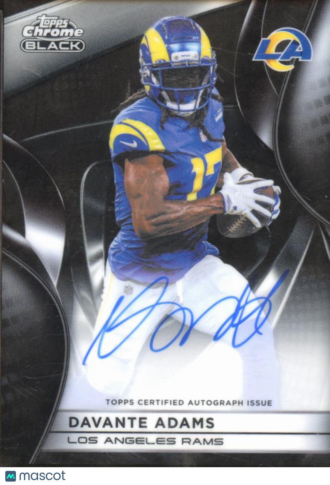 Davante Adams 2025 Topps Chrome Black Auto Autograph Los Angeles Rams