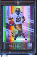Calvin Johnson 2007 Donruss Elite SMUDGED Auto Autograph RC 85/100 Detroit Lions