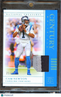 Cam Newton 2019 National Treasures Game Worn Jersey Patch 21/25 Panthers