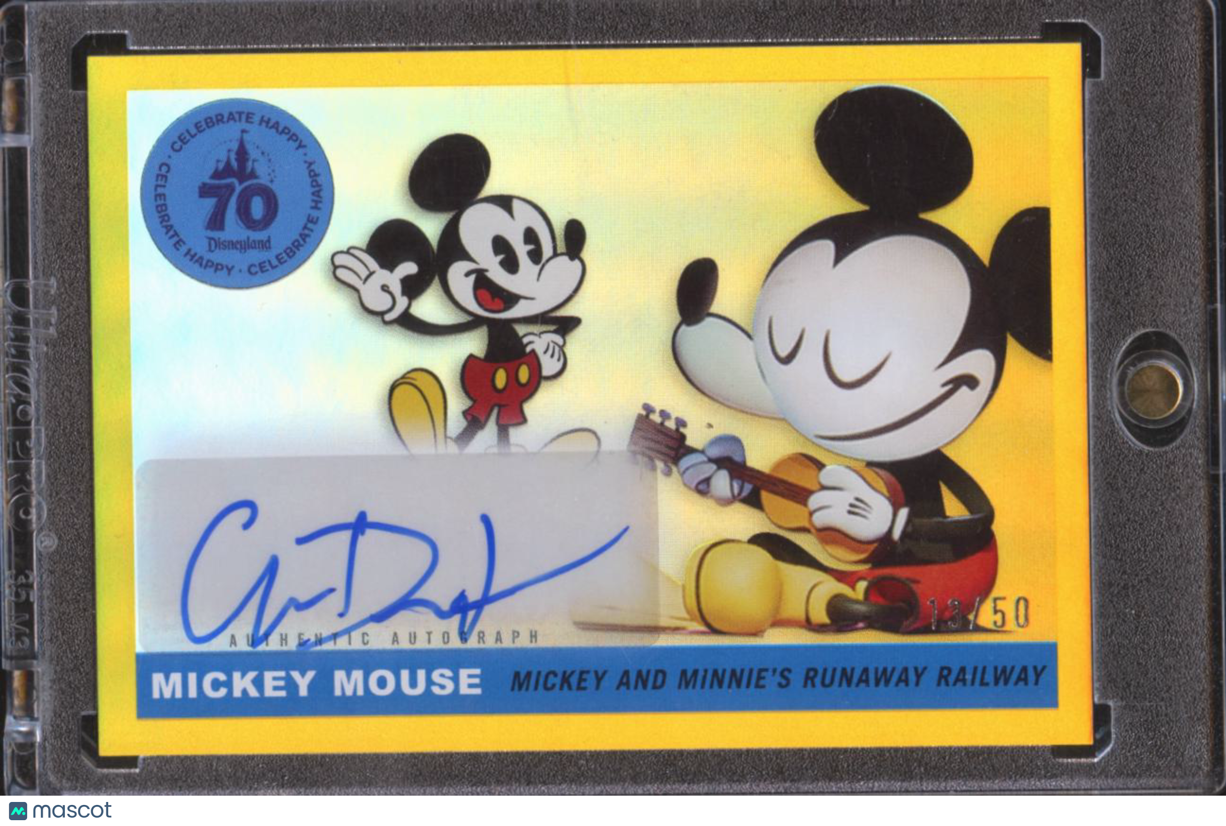 Chris Diamantopoulos as Mickey Mouse 2025 Topps Disney GOLD Auto Autograph 13/50