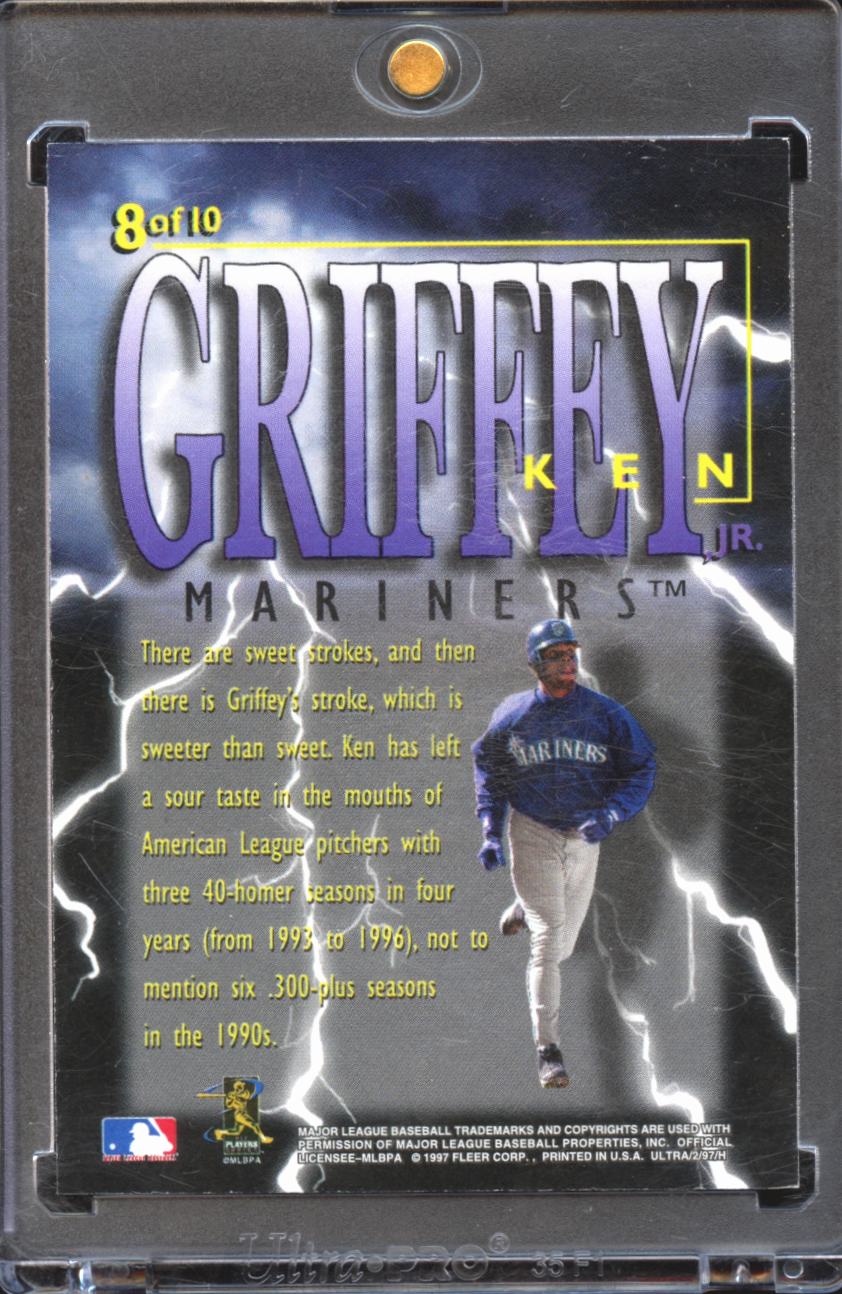 Ken Griffey Jr. 1997 Fleer Ultra Thunderclap Insert #8 Seattle Mariners