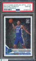 Matisse Thybulle 2019-20 Optic Rated Rookie RC White Sparkle 76ers #192 PSA 10