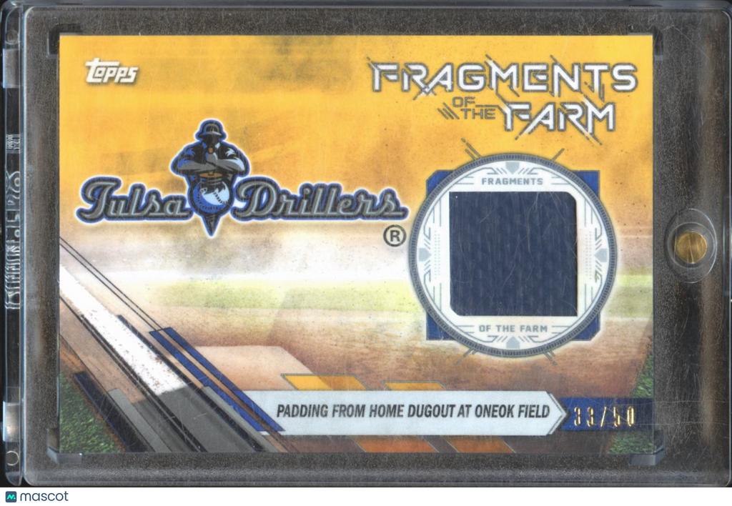 Tulsa Drillers 2017 Topps Pro Debut GOLD Padding Patch Oneok Field 33/50