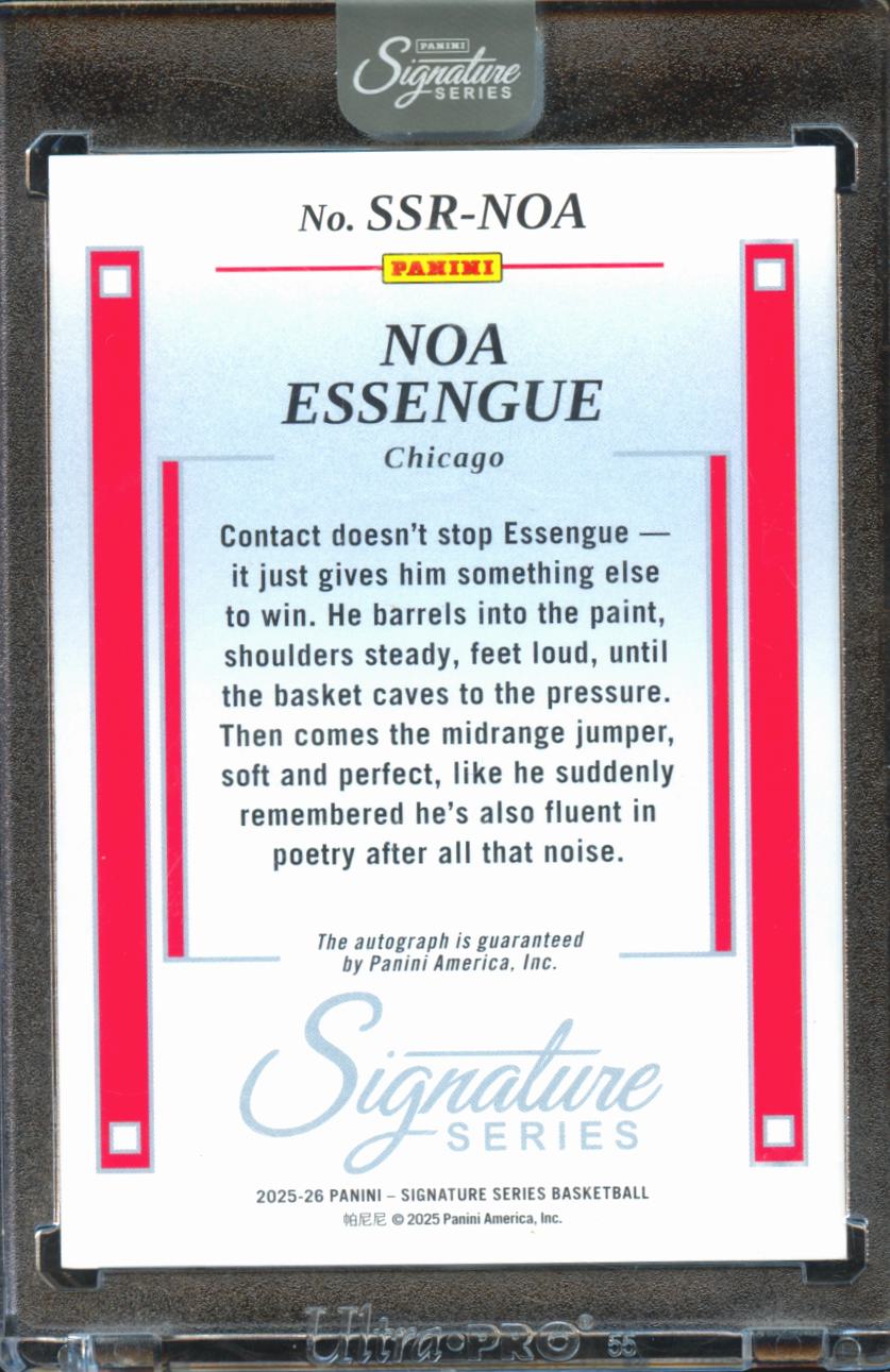 Noa Essengue 2025 Signature Series Auto Autograph RC GOLD 1/10 Bulls