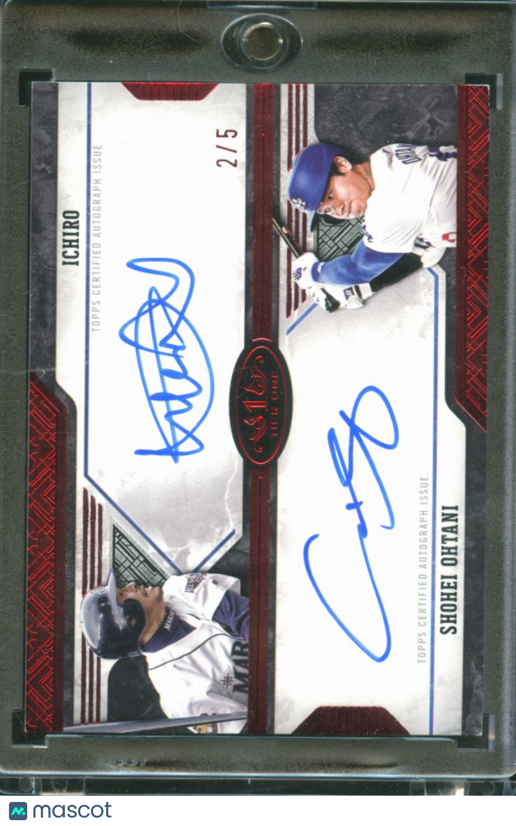 Shohei Ohtani / Ichiro 2025 Topps Tier One  Dual On Card Auto Autograph 2/5