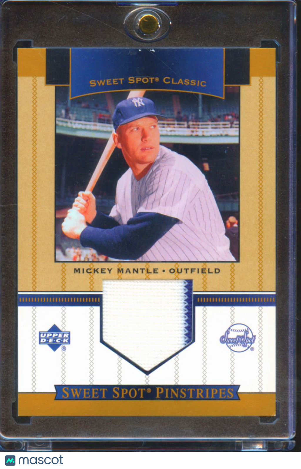 Mickey Mantle 2003 Upper Deck Swet Spot Game Worn Patch New York Yankees