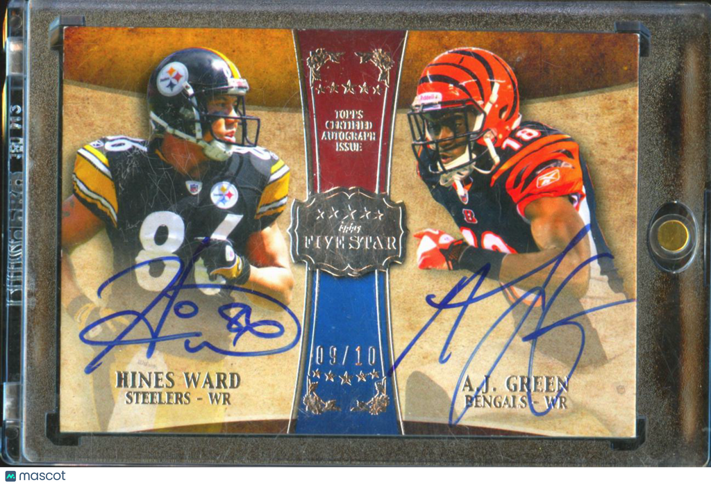 Hines Ward / A.J. Green 2011 Topps Five Star Auto Autograph Bengals Steelers /10