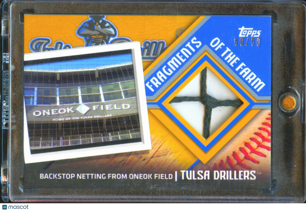 Tulsa Drillers 2015 Topps Fragments of the Farm Backstop Netting Relic 50/50