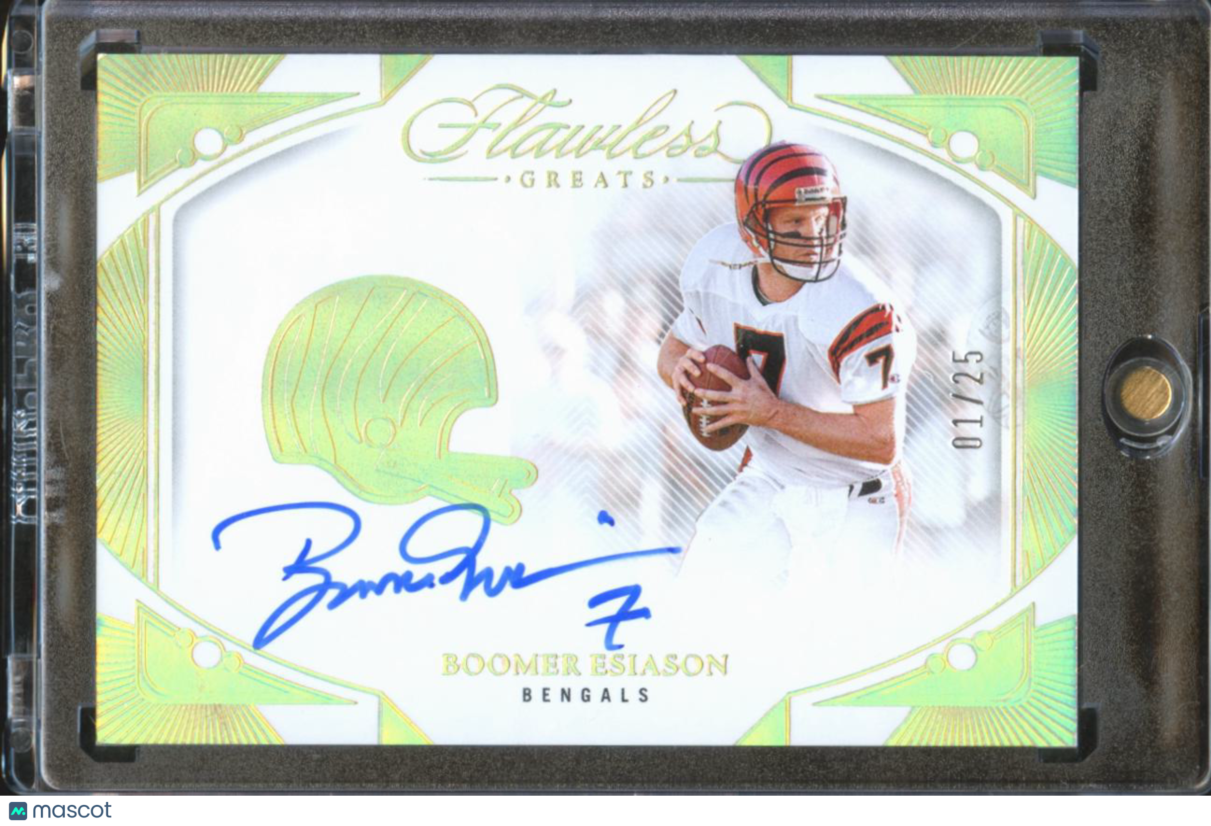 Boomer Esiason 2025 Flawless Greats Auto Autograph GOLD 1/25 Cincinnati Bengals