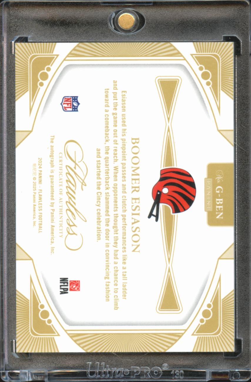 Boomer Esiason 2025 Flawless Greats Auto Autograph GOLD 1/25 Cincinnati Bengals