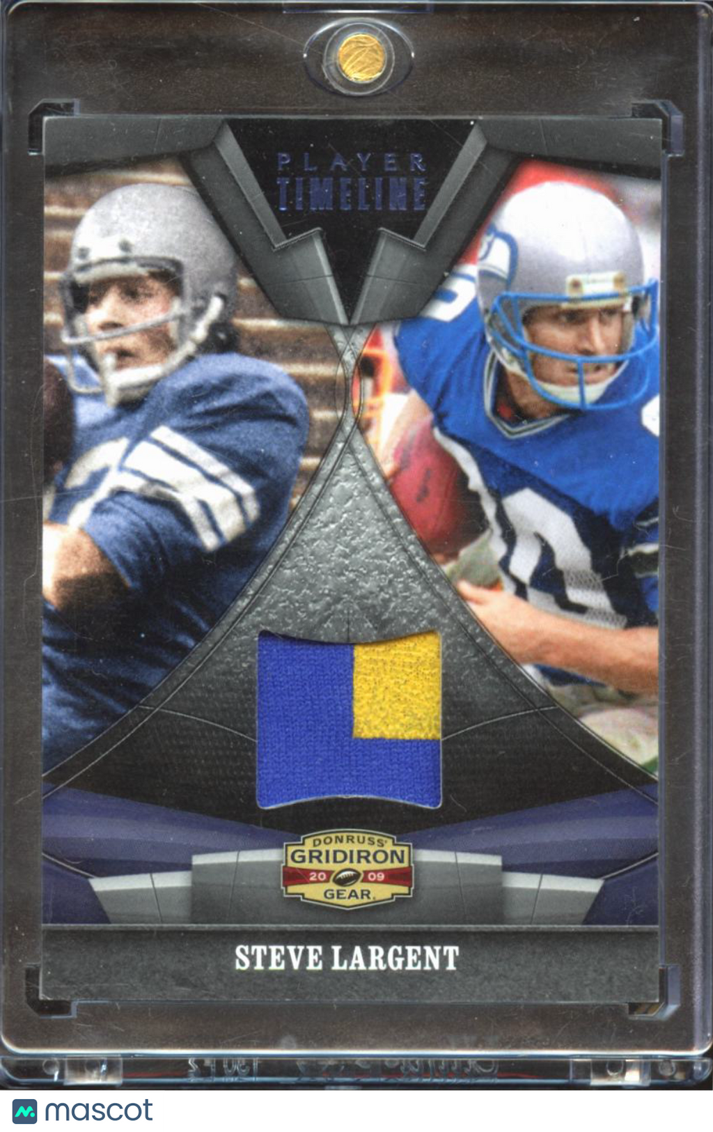 Steve Largent 2009 Donruss Gridiron Gear Game Worn Patch Tulsa Seahawks 50/50