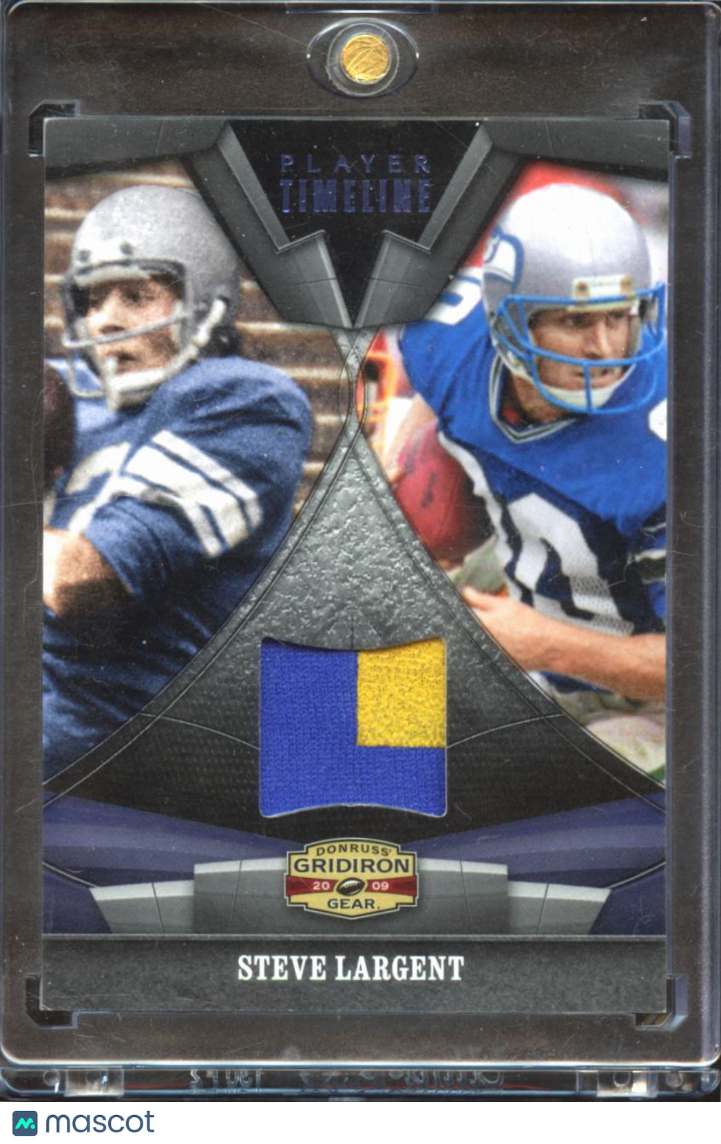 Steve Largent 2009 Donruss Gridiron Gear Game Worn Patch Tulsa Seahawks 50/50