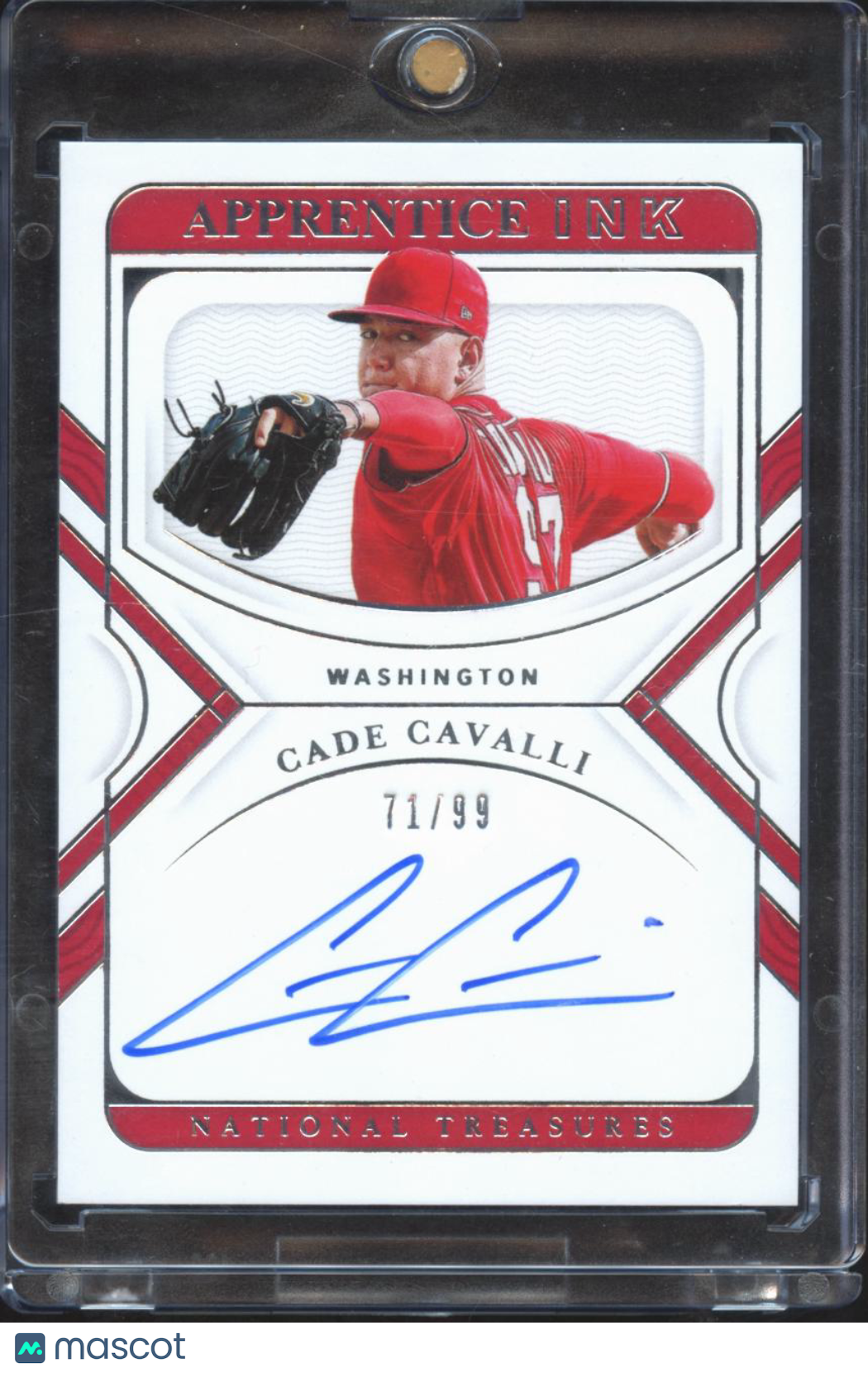 Cade Cavalli 2022 National Treasures Auto Autograph 71/99 Washington Nationals