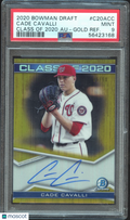 Cade Cavalli 2020 Bowman Chrome GOLD Auto Autograph Nationals 5/50 PSA 9