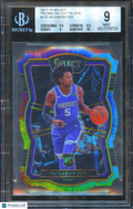 De'Aaron Fox 2017-18 Select Tie-Dye Prizm Rookie RC Kings 22/25 BGS 9