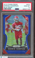 Darwin Thompson 2019 Prizm Retail Blue Prizm Rookie RC KC Chiefs PSA 10