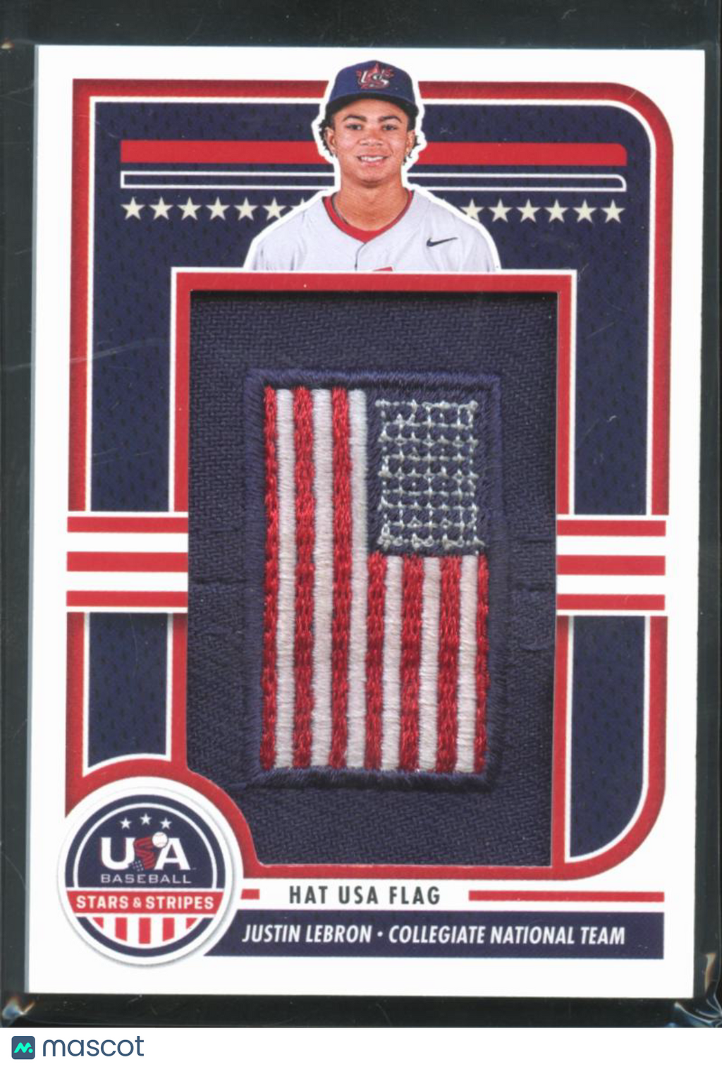 Justin Lebron 2025 USA Stars & Stripes Game Worn FLAG Logo Patch 1/1