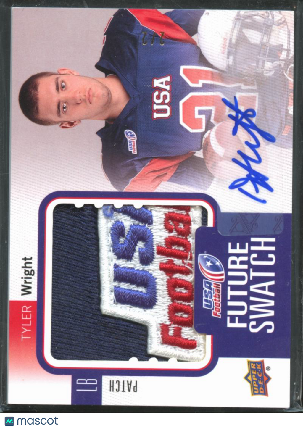 Tyler Wright 2012 Upper Deck Auto Autograph Game Worn LOGO Patch 2/2 USA