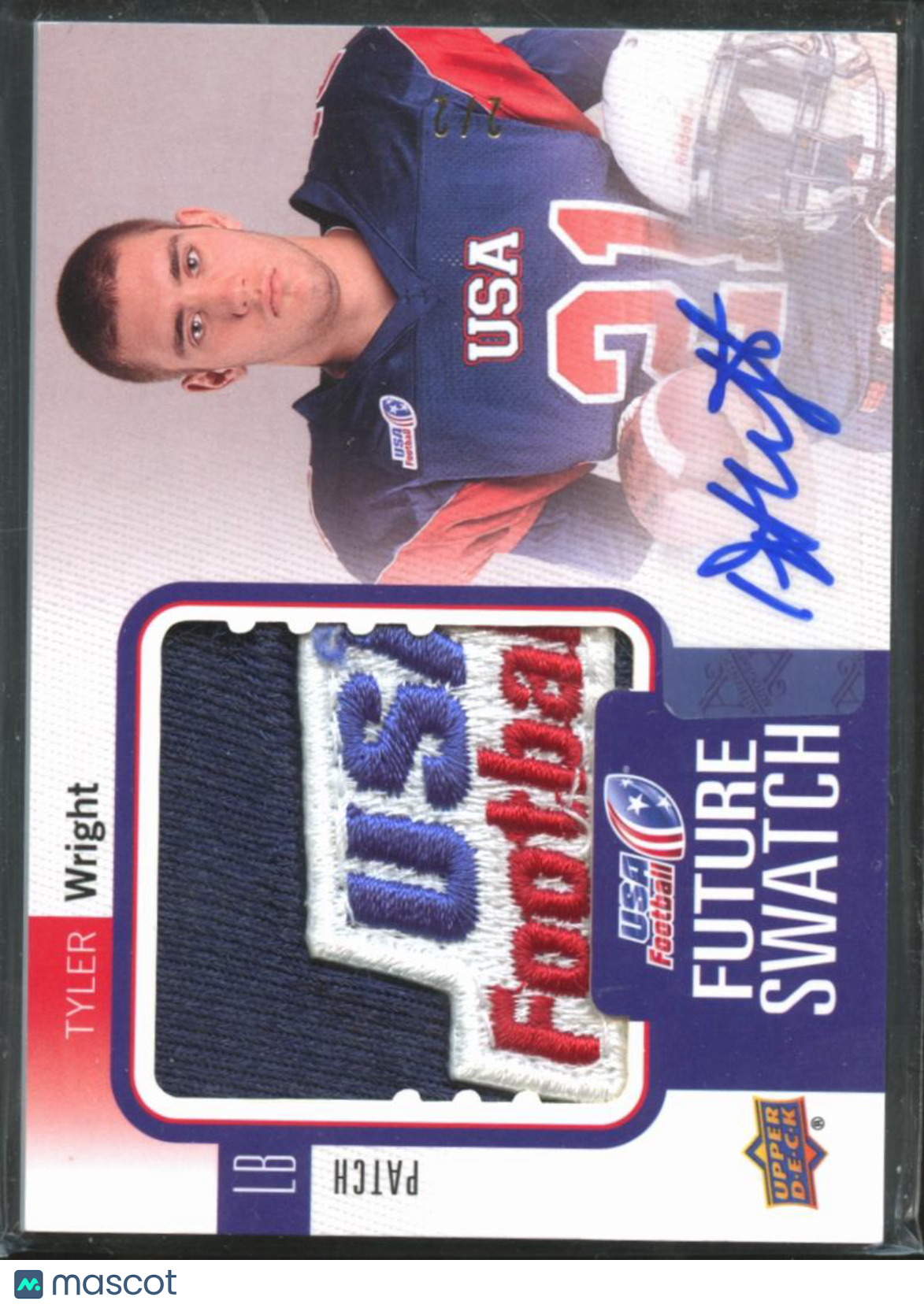 Tyler Wright 2012 Upper Deck Auto Autograph Game Worn LOGO Patch 2/2 USA