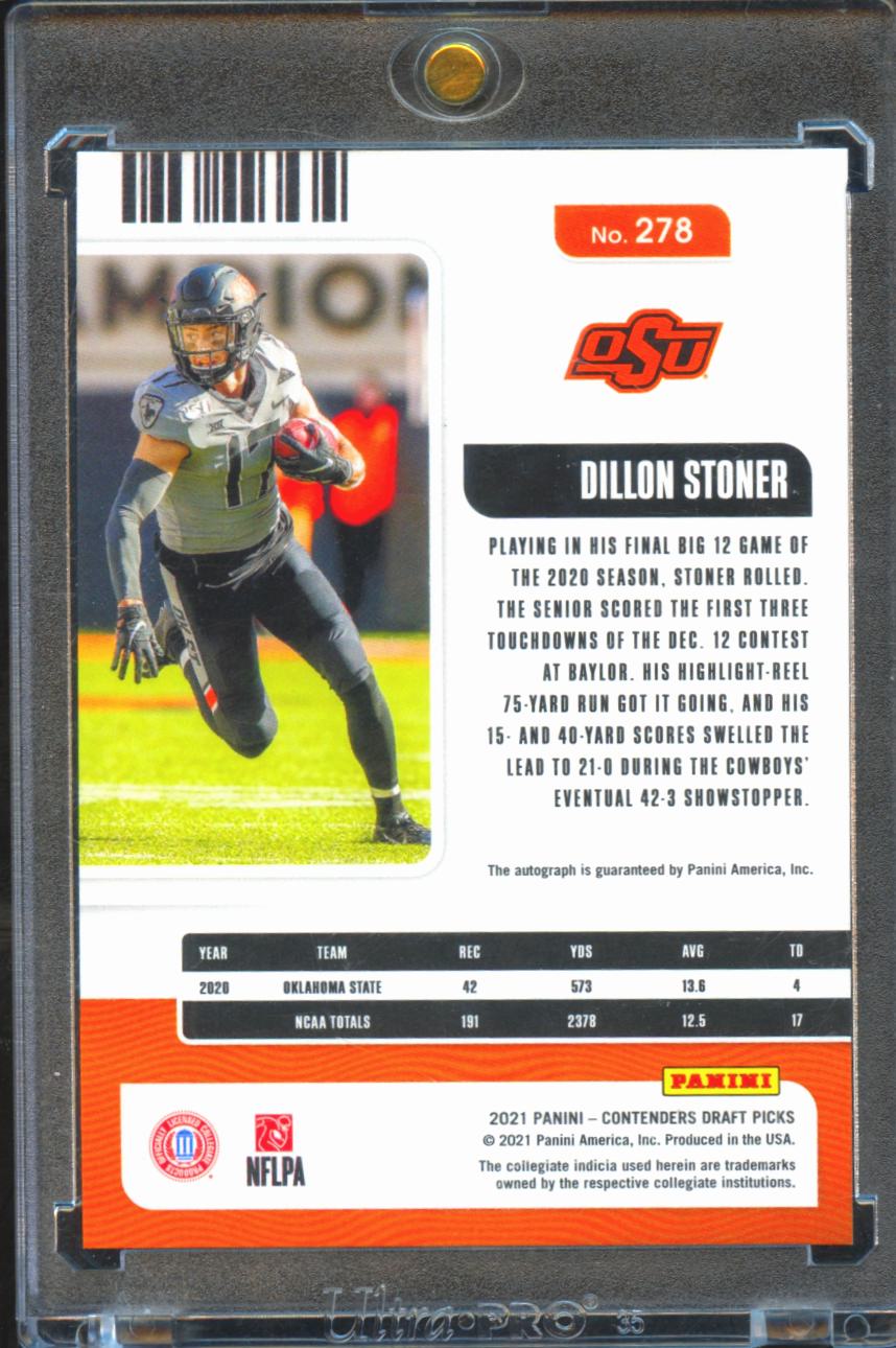 Dillon Stoner 2021 Contenders Championship Auto Autograph 5/10 Oklahoma State
