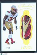 Terrence Brooks 2017 Flawless Game Worn Jersey Patch 9/10 Florida State
