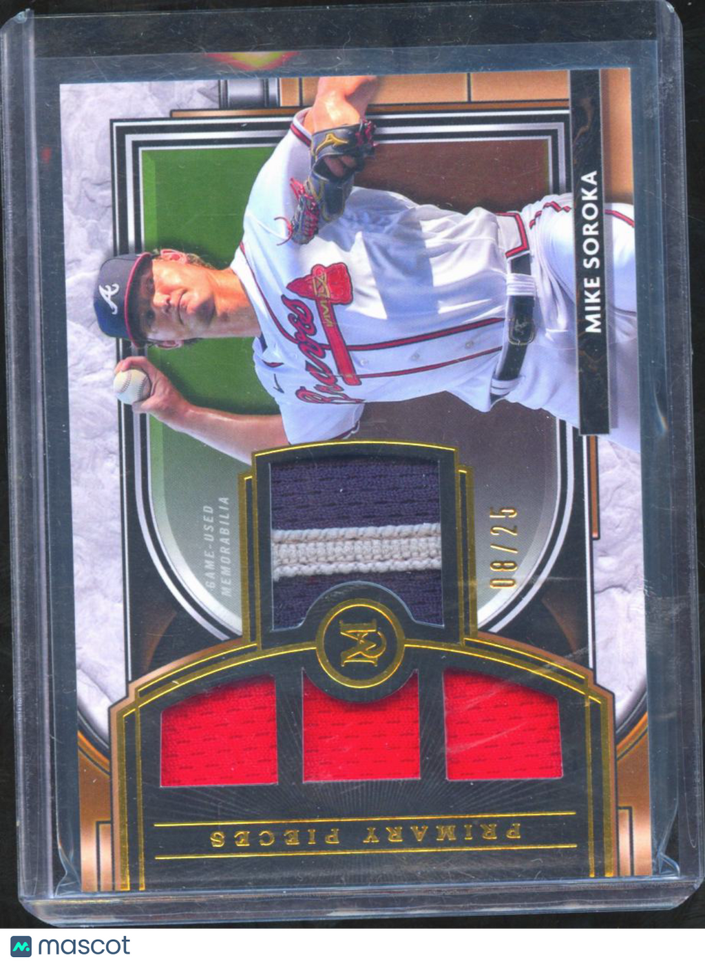 Mike Soroka 2021 Museum Collection Game Worn Patch 8/25 Atlanta Braves