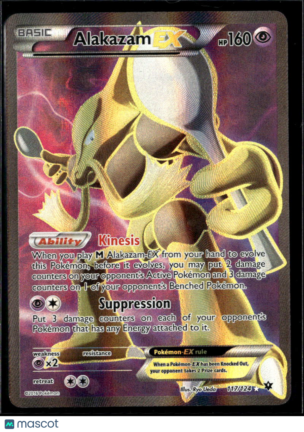 Alakazam EX 2016 Fates Collide Holo Rare FA #117/124
