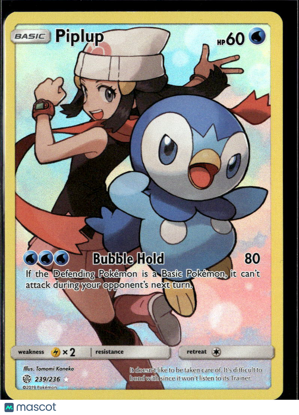 Piplup 2019 Cosmic Eclipse Holo Secret Rare CHR FA #239/236