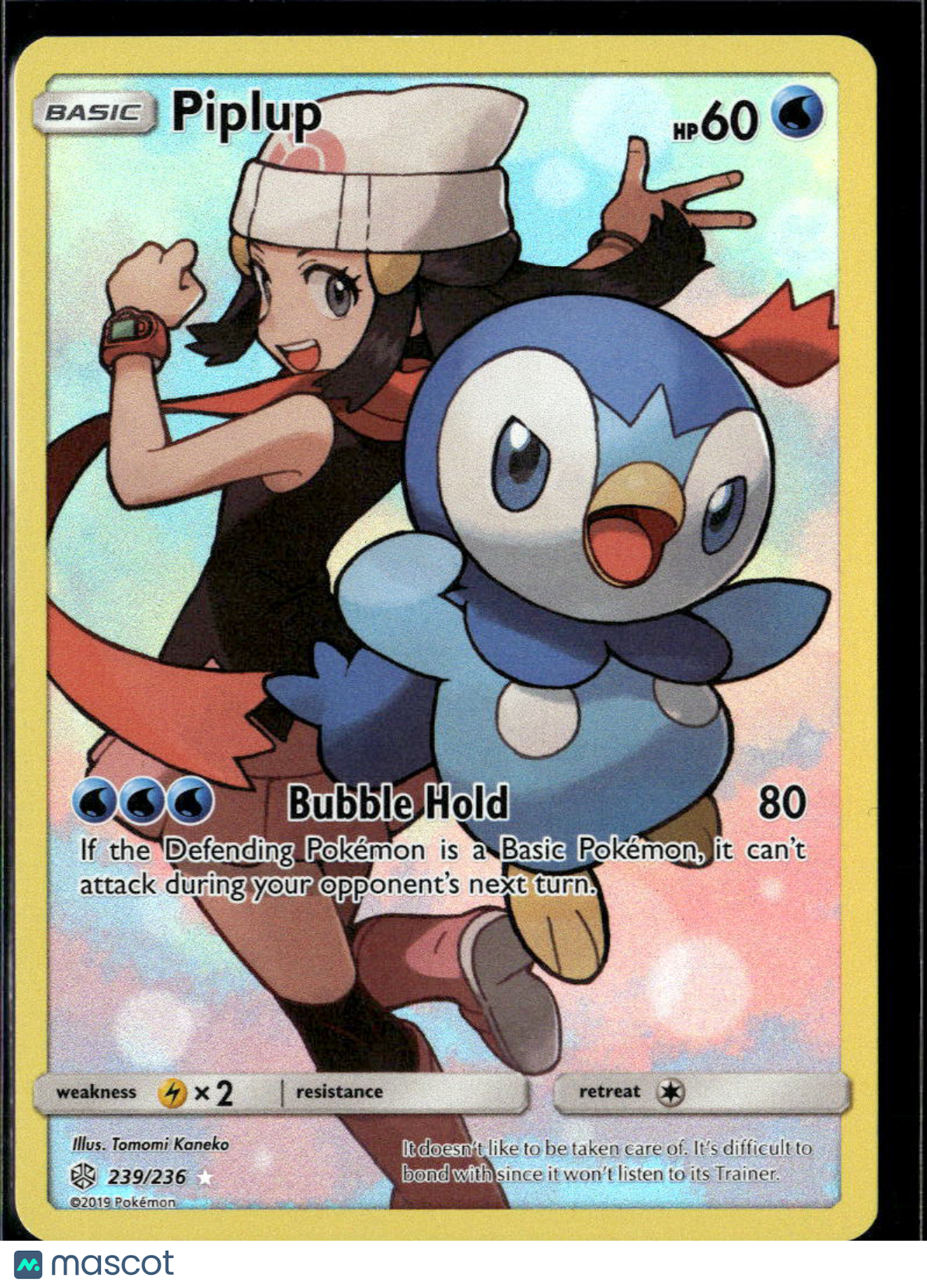 Piplup 2019 Cosmic Eclipse Holo Secret Rare CHR FA #239/236