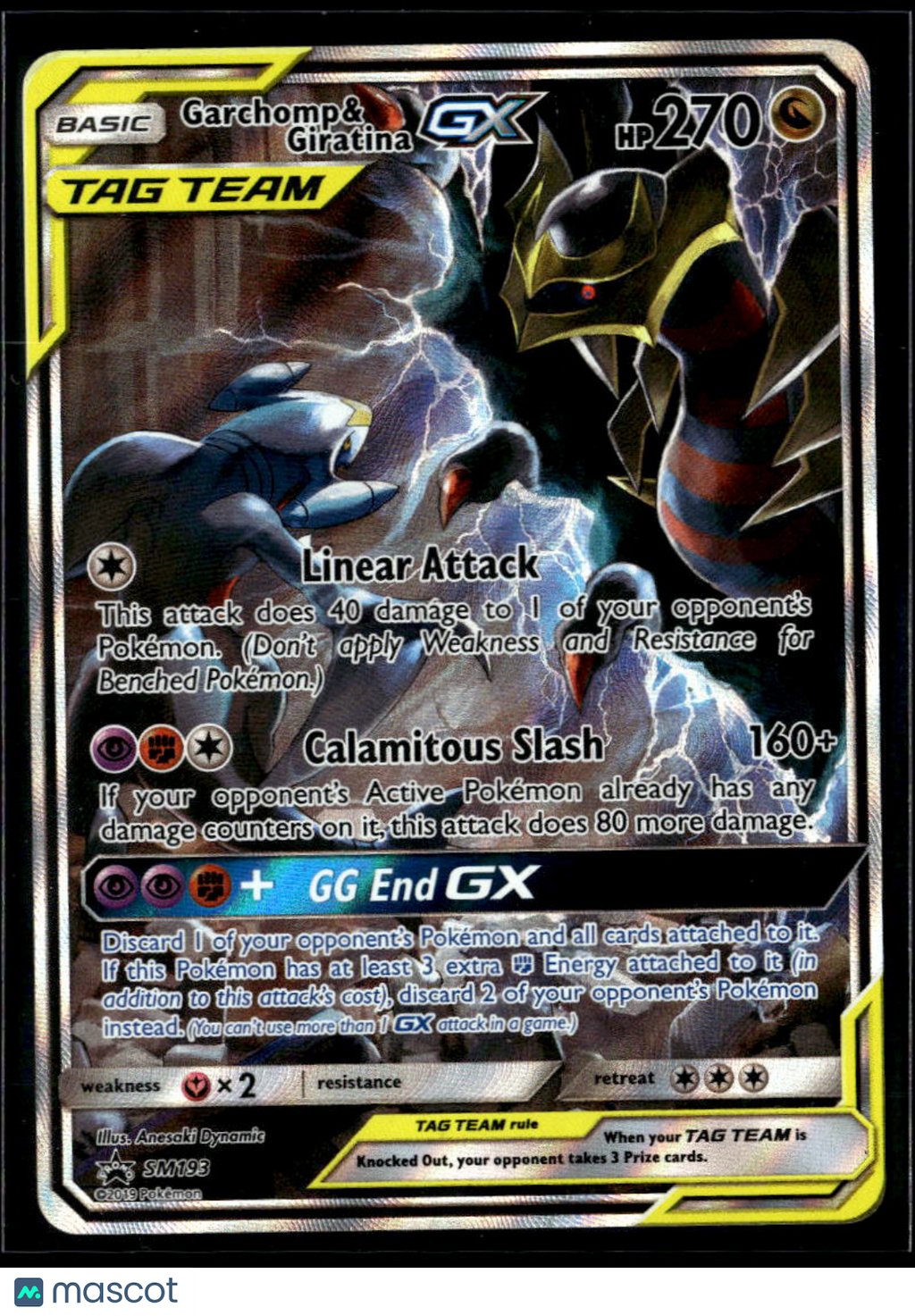 Garchomp & Giratina GX 2019 Unified Minds Holo Black Star Promo #SM193