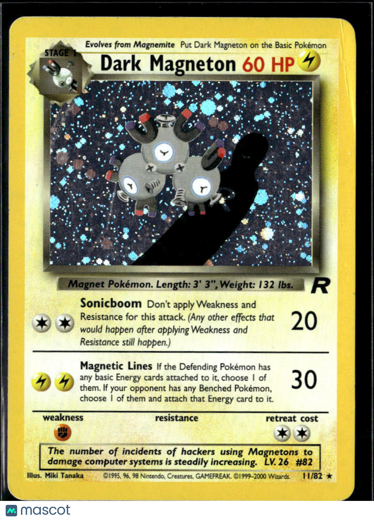 Dark Magneton 2000 Team Rocket Holo Rare #11/82