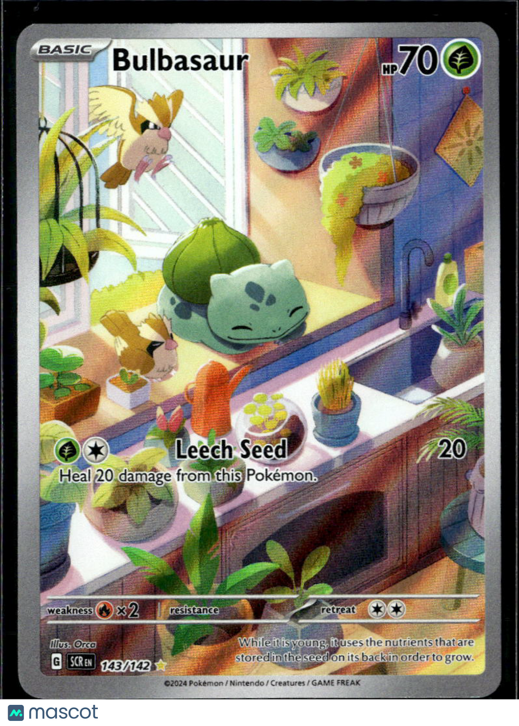Bulbasaur 2024 Stellar Crown Holo Secret Rare #143/142