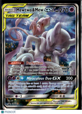 Mewtwo & Mew GX 2019 SM Holo Black Star Promo #SM191