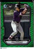 Ethan Holliday 2025 Bowman Chrome 1st Green Reptilian 93/99 Colorado Rockies