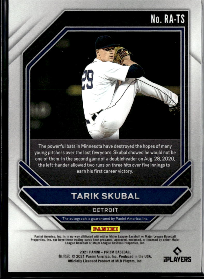 Tarik Skubal 2021 Prizm Auto Autograph Rookie RC Detroit Tigers