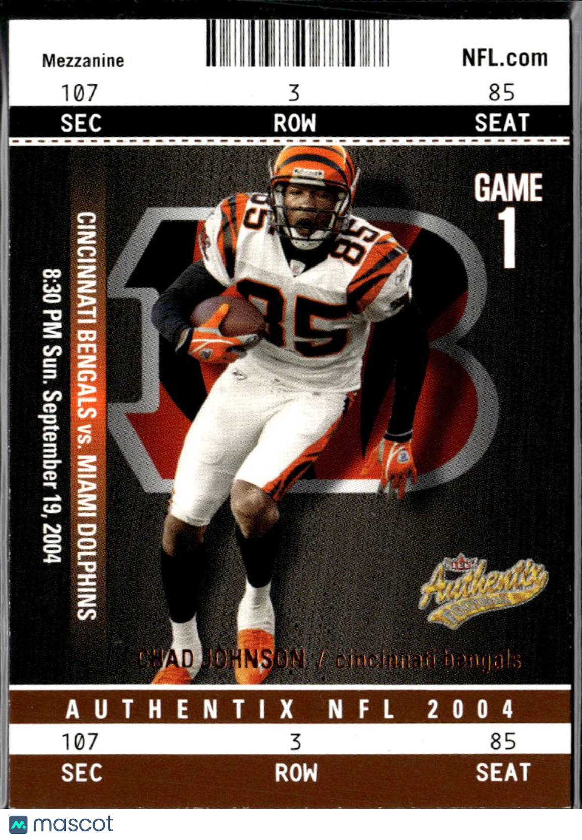 Chad Johnson 2004 Fleer Authentix Bronze 25/50 Cincinnati Bengals