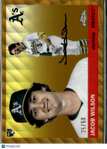 Jacob Wilson 2025 Topps Chrome RC Gold /50 Oakland Athletics