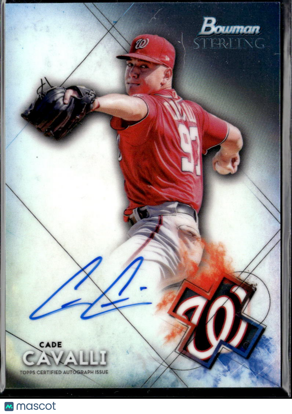 Cade Cavalli 2021 Bowman Sterling Auto Autograph Washington Nationals