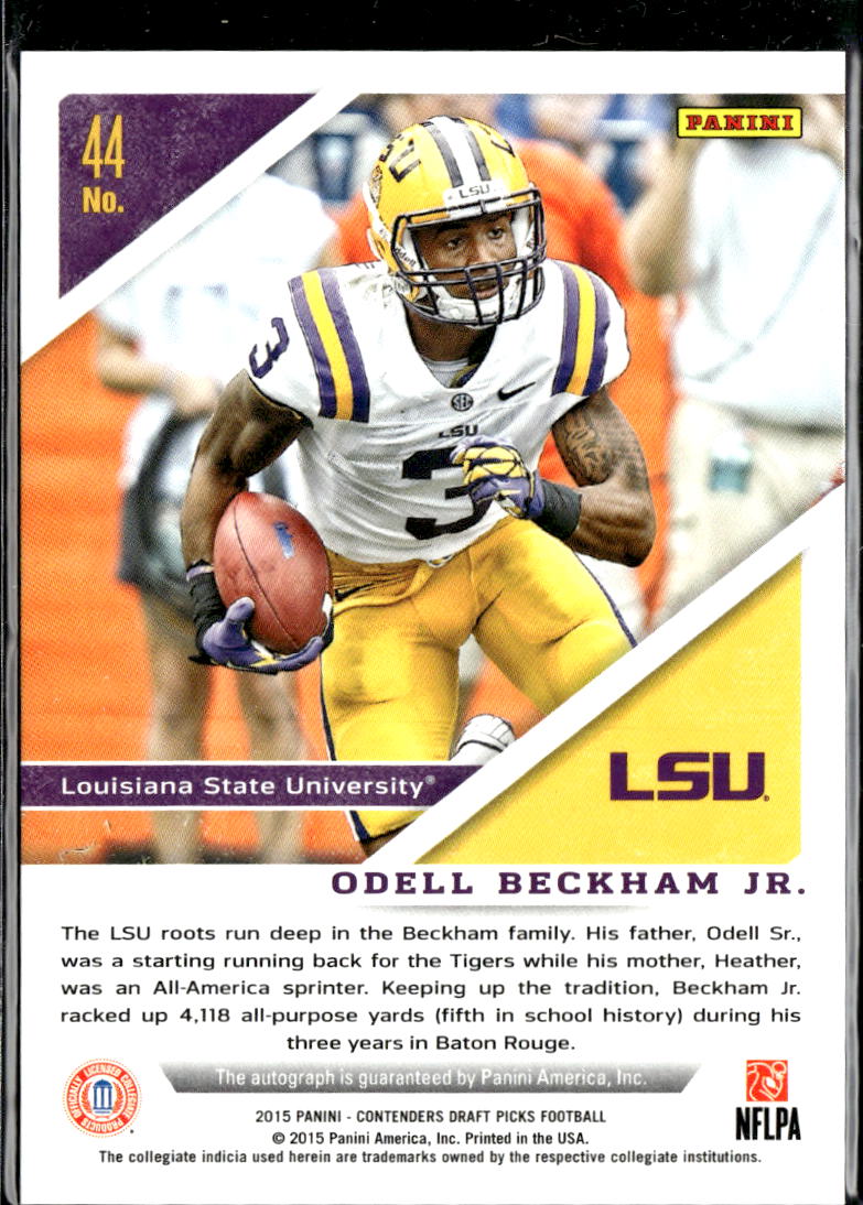 Odell Beckham Jr. 2015 Contenders Picks Alumni Ink Auto Autograph SSP LSU Tigers