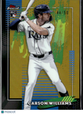 Carson Williams 2026 Topps Finest GOLD Refractor RC 44/50 Tampa Bay Rays