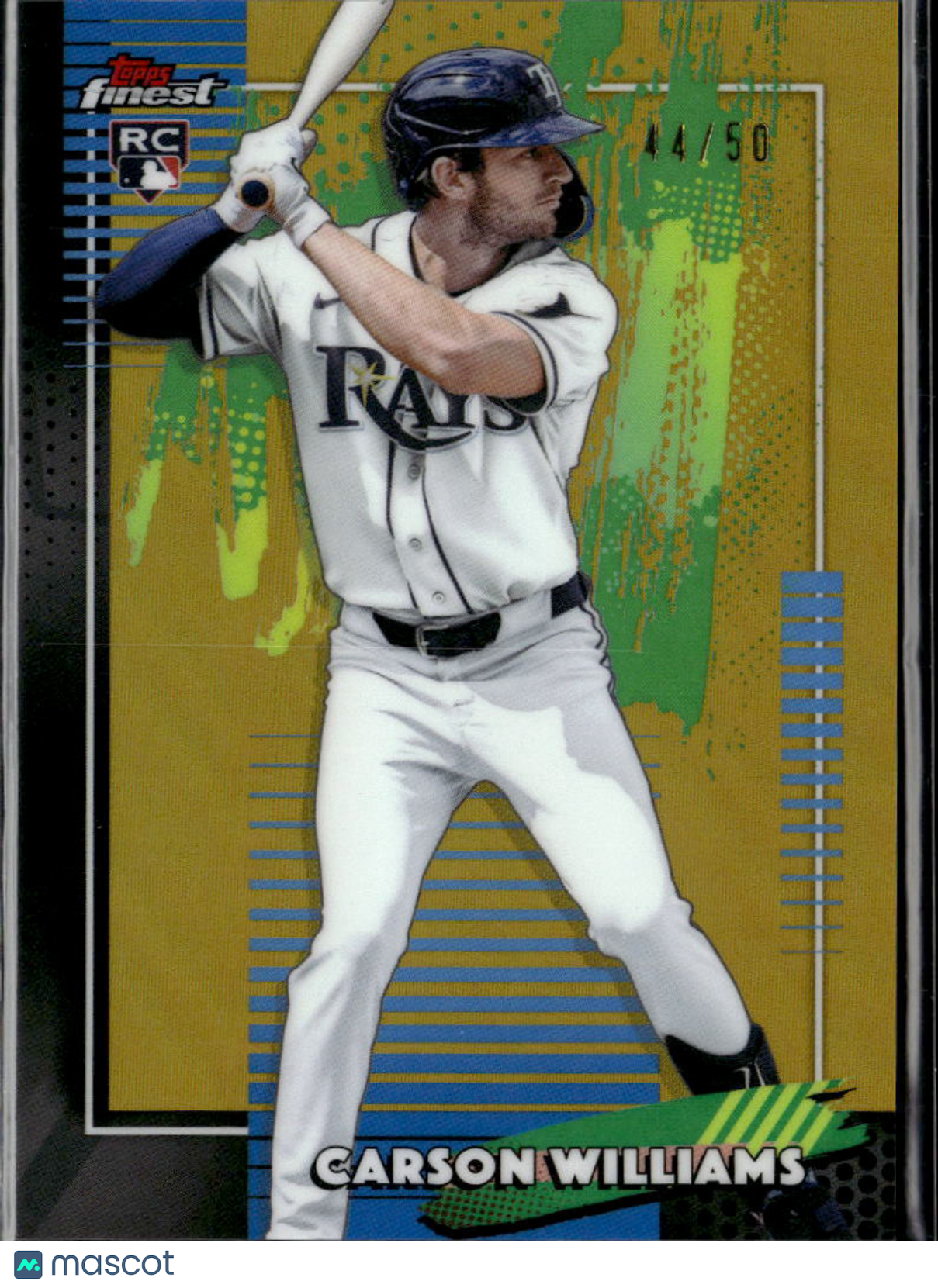 Carson Williams 2026 Topps Finest GOLD Refractor RC 44/50 Tampa Bay Rays