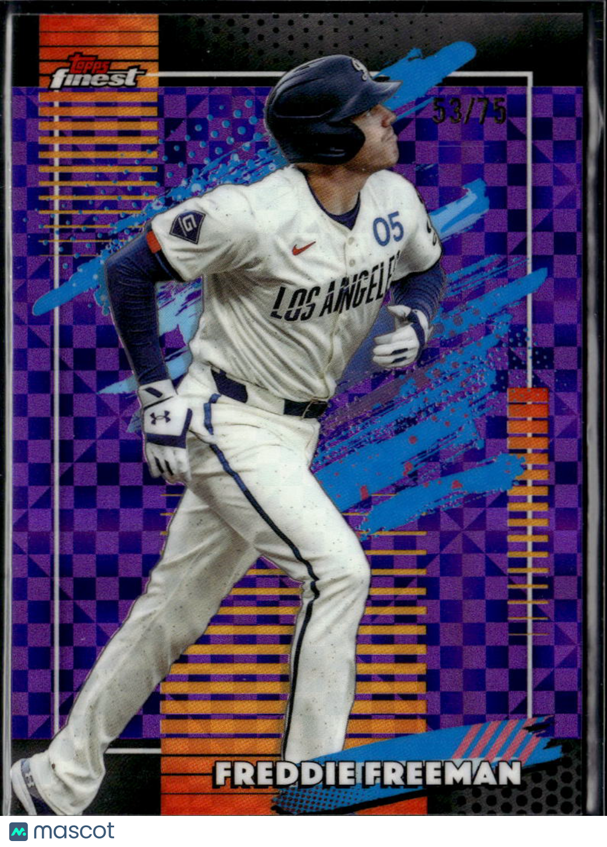 Freddie Freeman 2026 Topps Finest Purple Refractor 53/75 Los Angeles Dodgers