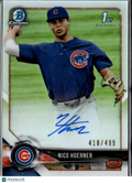 Nico Hoerner 2018 Bowman Chrome 1st Auto Autograph 418/499 Chicago Cubs
