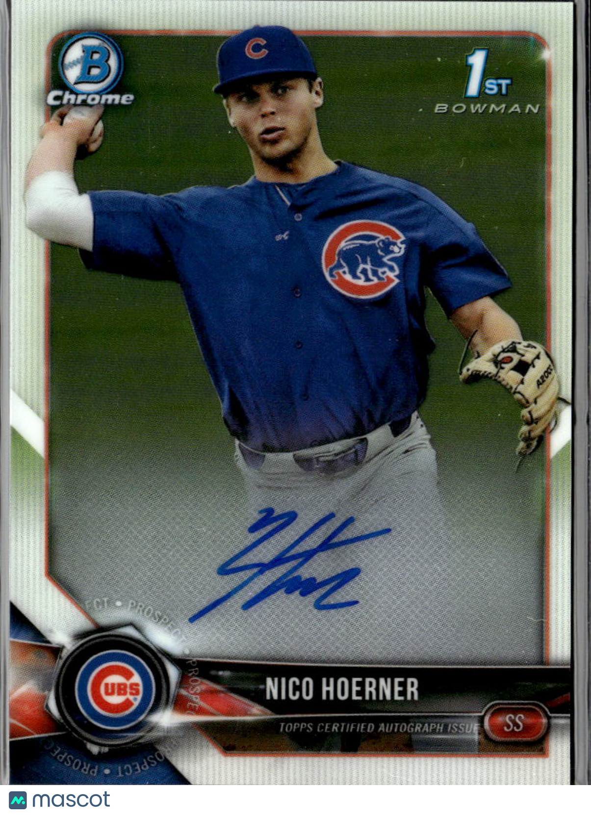 Nico Hoerner 2018 Bowman Chrome 1st Auto Autograph Chicago Cubs