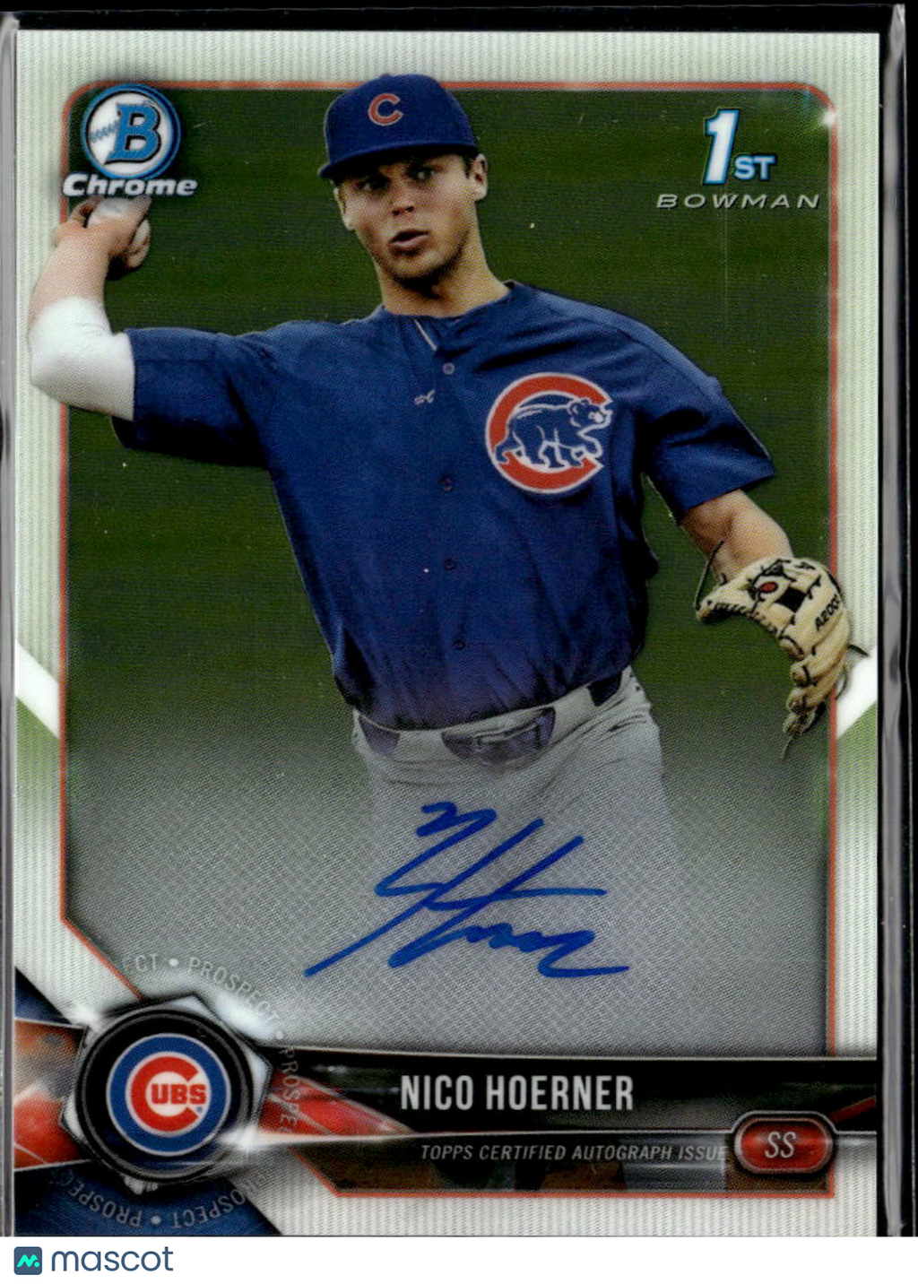 Nico Hoerner 2018 Bowman Chrome 1st Auto Autograph Chicago Cubs