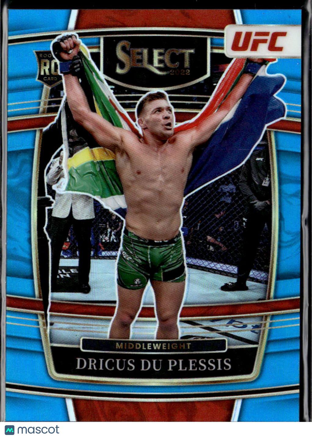 Dricus Du Plessis 2022 Select Light Blue Prizm Rookie RC UFC 67/199