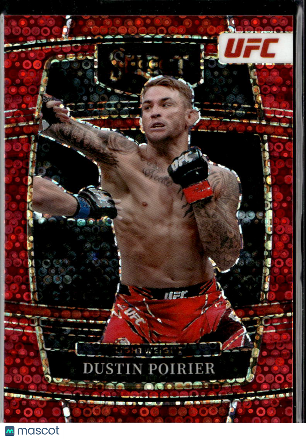 Dustin Poirier 2022 Select UFC Red Disco Prizm 44/99