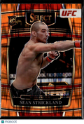Sean Strickland 2022 Select UFC Concourse RC Rookie Orange Shock Prizm