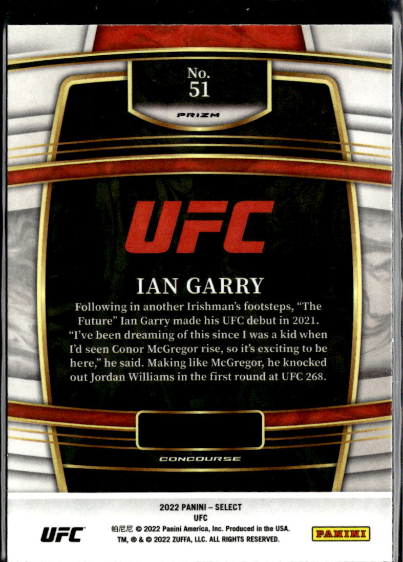 Ian Garry 2022 Select UFC Disco Prizm Rookie RC